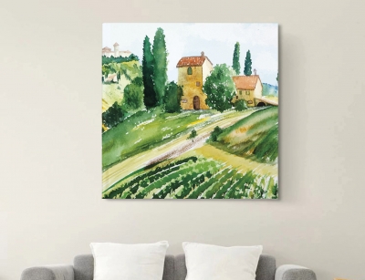 House on the Hill - Print on Canvas