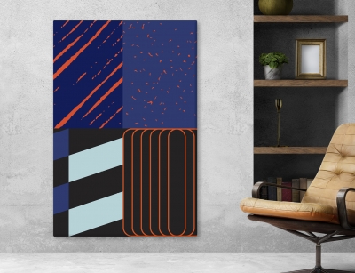 Abstract Arts Vertical Canvas 