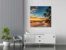  Beach Sunset - Framed Canvas 