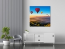  Hot Air Balloons in the Air - Framed Canvas 