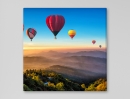  Hot Air Balloons in the Air - Framed Canvas 