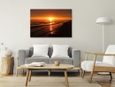  Dramatic Sunset at the Beach- Framed Canvas 