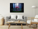  Pink tree in Forest - Framed Canvas 