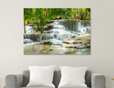 Small river falls - Framed Canvas