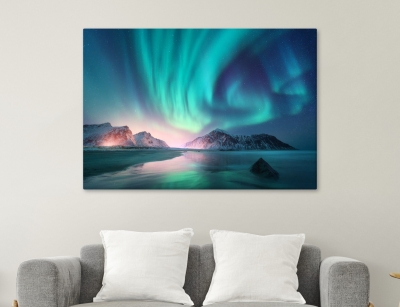 Northern Lights - Framed Canvas