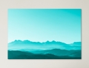  Minimal light blue scenery - Framed Canvas 