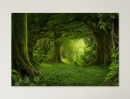  Magical Green Forest- Framed Canvas 