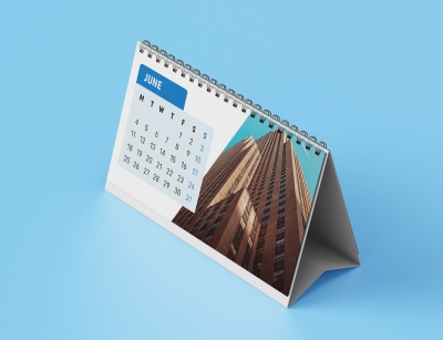 Calendar 10 x 21 cm spiral multipage desktop