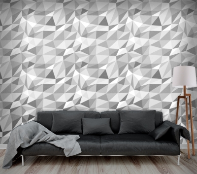 Geometric Pattern  - Printed Wallpaper with vivid colors
