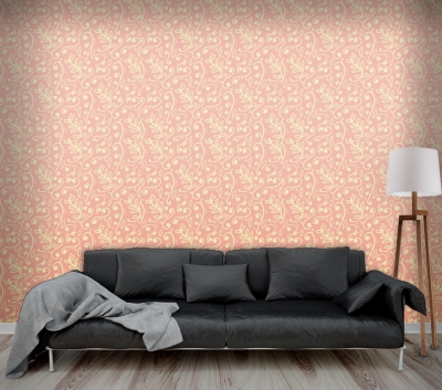 Floral pattern - Printed Wallpaper with vivid colors