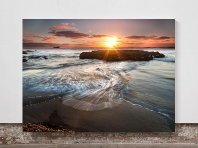 Sunset sea - Framed Canvas