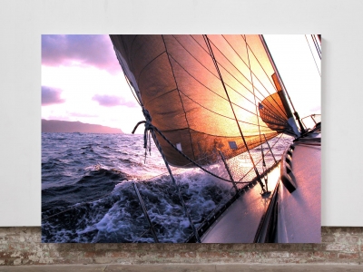 Sailing Boat - Framed Canvas