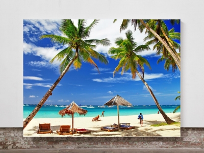 Tropic Beach  - Framed Canvas