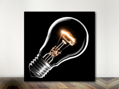 Lightbulb - Framed Canvas