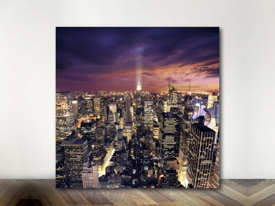 Epic City from above - Framed Canvas