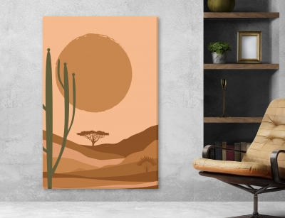 Abstract Arts Vertical Canvas 