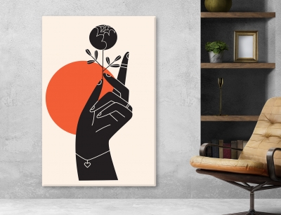 Abstract Arts Vertical Canvas 