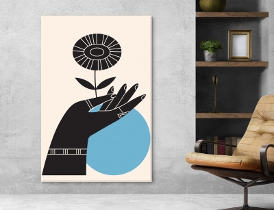 Abstract Arts Vertical Canvas 