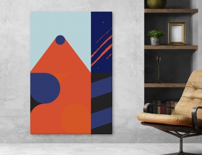 Abstract Arts Vertical Canvas 