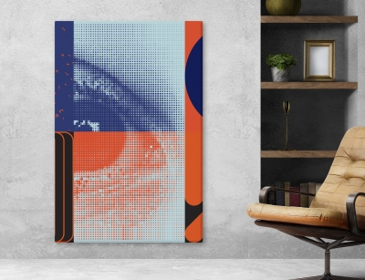 Abstract Arts Vertical Canvas 
