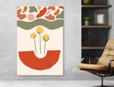 Abstract Arts Vertical Canvas 